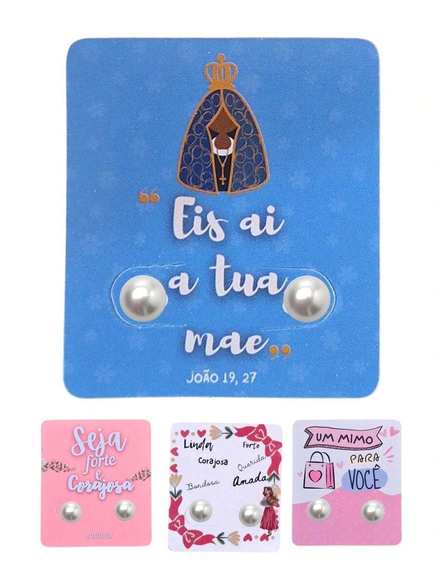 Stud Earrings - 聖母瑪利亞 - 查看 1