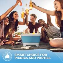 1個可摺疊式9l碗盤桶,可折疊式洗衣桶,帶排水塞的洗漱盆,可攜帶式露營碗盤桶,可攜帶式洗碗盆