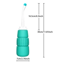 Portable Travel Bidet Handheld Personal Bidet Sprayer Mini Portable Bidet For Toilet 350ML Eva Bottle Water Capacity With Extra Long Pointed Nozzle Spray Cleaner For Personal Hygiene Cleaning/Baby Care/Soothing Postpartum Care/(Outdoor/Travling) - Green - View 3