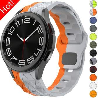 Silicone Strap Compatible With Samsung Galaxy Watch 6 Classic 43mm 47mm 6 5 4 40mm 44mm No Gaps Sports Watchband Compatible With Samsung Watch 5 Pro 45mm Bracelet