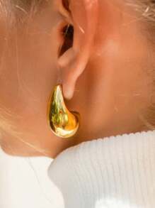 Nouveaux boucles d'oreilles surdimensionnées en forme de goutte d'eau, taille moyenne, convenant pour un port quotidien et comme cadeau de Noël, Saint-Valentin, Fête des Mères pour les femmes, maman, mère, Fête des Mères, cadeau