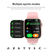 2024年最新款2.01寸全螢幕無線充電智慧手錶，男女皆宜，附有矽膠腕帶以及多種功能，如通話、計步、計算卡路里、信息提醒等。與Android / IOS手機兼容。 - 粉色 - 查看 7