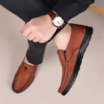 British Men's Shoes / Groomsmen Shoes / Business Formal Leather Shoes / Soft Soled Suit Shoes / Autumn Casual / Wedding Shoes