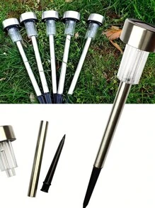 1/8/10/12PCS Solarne lampy zewnętrzne, oświetlenie krajobrazu LED ze stali nierdzewnej, oświetlenie ścieżki ogrodowej, wodoodporne lampy zewnętrzne, solarne lampy ogrodowe, solarne lampy ogrodowe, do ścieżek, dziedzińców, ogrodów, trawników, chodników, tarasów i podjazdów, solarne lampy zewnętrzne