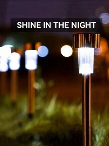 1/8/10/12PCS Solarne lampy zewnętrzne, oświetlenie krajobrazu LED ze stali nierdzewnej, oświetlenie ścieżki ogrodowej, wodoodporne lampy zewnętrzne, solarne lampy ogrodowe, solarne lampy ogrodowe, do ścieżek, dziedzińców, ogrodów, trawników, chodników, tarasów i podjazdów, solarne lampy zewnętrzne