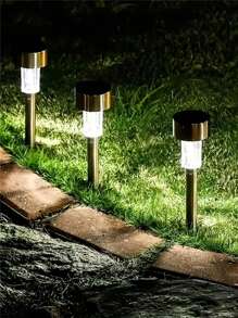 1/8/10/12PCS Solarne lampy zewnętrzne, oświetlenie krajobrazu LED ze stali nierdzewnej, oświetlenie ścieżki ogrodowej, wodoodporne lampy zewnętrzne, solarne lampy ogrodowe, solarne lampy ogrodowe, do ścieżek, dziedzińców, ogrodów, trawników, chodników, tarasów i podjazdów, solarne lampy zewnętrzne