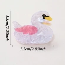 1個女士火烈鳥爪形狀的新穎髮夾,適合春夏,可愛