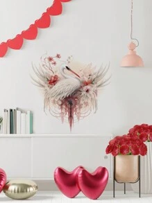 mama look 1 Pieza Pegatina De Pared De Racimo De Flores De Lirio Para Dormitorio, Sala De Estar, Mural Removible Autoadhesivo Decorativo De Bricolaje - Rosa coral - Ver 1