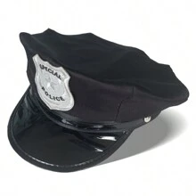 1pc Adult Women's Black Police Hat For Halloween Cosplay, Uniform Role-Play And Costume Party - Multicolor - View 8