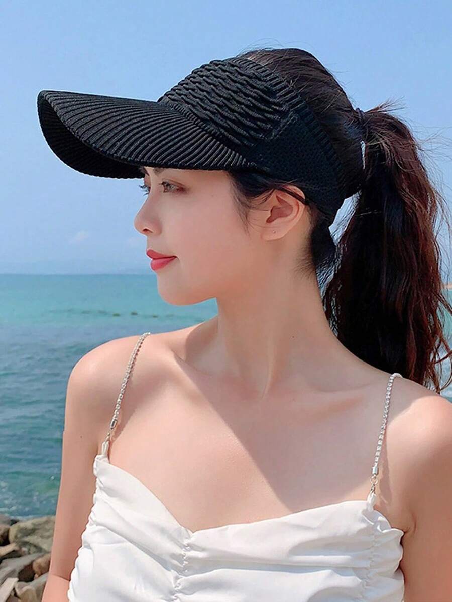 1 Miếng Của phụ nữ Hàn Quốc Phong cách Ngoài trời Thể thao chạy Mũ chống nắng , Với Brim Sự bảo vệ , Mùa hè - Nhiều màu - Xem 1