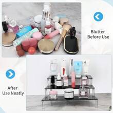 Black Perfume Shelf Display Stand, 3 Tier Acrylic Display Stand, Perfume Rack, Perfumes Figurines Display Stand And Perfume Organizer - Black - View 5