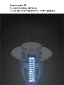 1pc Pop-Up Sink Drain Plug With Press Button And Copper Core For Bathroom Basin, Tub, And Washroom - Silver - View 5