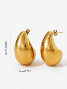 Nouveaux boucles d'oreilles surdimensionnées en forme de goutte d'eau, taille moyenne, convenant pour un port quotidien et comme cadeau de Noël, Saint-Valentin, Fête des Mères pour les femmes, maman, mère, Fête des Mères, cadeau