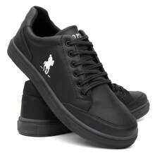 Men's Polo Plus Casual Style Sneakers - Comfortable - 黑色 - 查看 5
