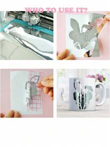 1 卷全息乙烯基，镀铬银色永久乙烯基片材（用于 DIY），金属镀铬粘合乙烯基（用于轮廓、装饰贴纸、家居装饰）