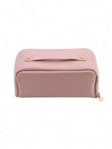25L PU Makeup Bag Women's Large Capacity Portable Makeup Case Travel Wash Bag Cosmetics Storage Bag - Pink - View 7