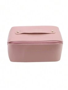 25L PU Makeup Bag Women's Large Capacity Portable Makeup Case Travel Wash Bag Cosmetics Storage Bag - Pink - View 8