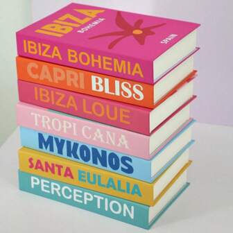 3-delige set met effen kleuren faux-boekdecoratie (niet-openend) - Travel Series, moderne stijl, luxe stijl, voor woonkamer, bureaubladweergave, huisdecoratie, fotografie-rekwisieten Beste geschenken