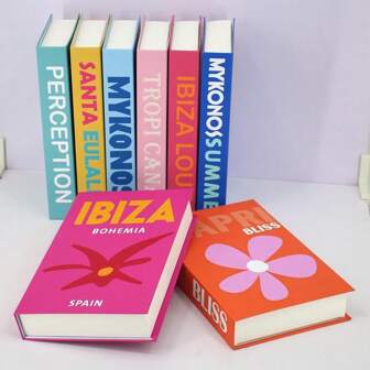 3pcs Solid Color Faux Book Decor Set (Non-Opening) - Travel Series, Modern Style, Luxury Style, For Living Room, Desktop Display, Home Decoration, Photography Props Best Gifts Birthday Graduation