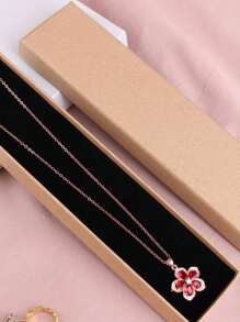 1pc Natural Brown Kraft Paper Covered Jewelry Box With Lid For Bracelets, Necklaces, Earrings, Rings, Jewelry Display Packaging - Beige - View 5