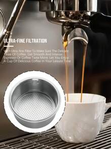 Filtro de café con capacidad para 2 tazas de 51mm, filtro no presurizado para cafetera Breville, Delonghi, Krups y otros productos de café. Accesorio de café y útiles escolares para volver al colegio.