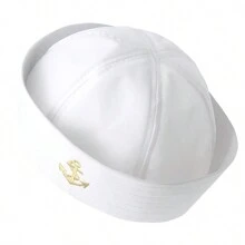 1pc Sailor Hat Captain Hat Halloween Costume Accessory - White - View 5