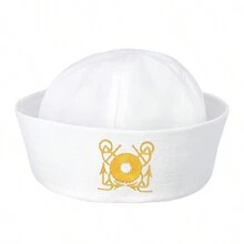 1pc Sailor Hat Captain Hat Halloween Costume Accessory - White - View 8