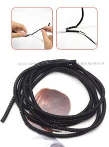 1 条 1.4 米三合一数据线，带保护套、电缆保护器、充电器保护器 - 黑色 - 查看 1