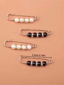 4pcs 2024 Phong cách mới Eo Kẹp Đối với Quần Với Trang trí ngọc trai - Tuyệt vời Đối với Đôi ngực Áo sơ mi Và Ngăn ngừa - Nhiều màu - Xem 6