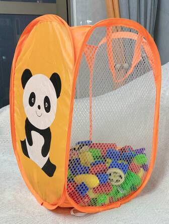 1 件大号脏衣服洗衣篮，可折叠婴儿房收纳篮，娃娃分类收纳箱，适用于存放新生儿衣服、娃娃、毛绒娃娃、海洋球、积木，可折叠、弹出式、通风网状洗衣篮，坚固、可折叠且节省空间的设计，适用于洗衣和储存新生儿用品，携带方便，可折叠弹出式网状旅行篮爱情人节