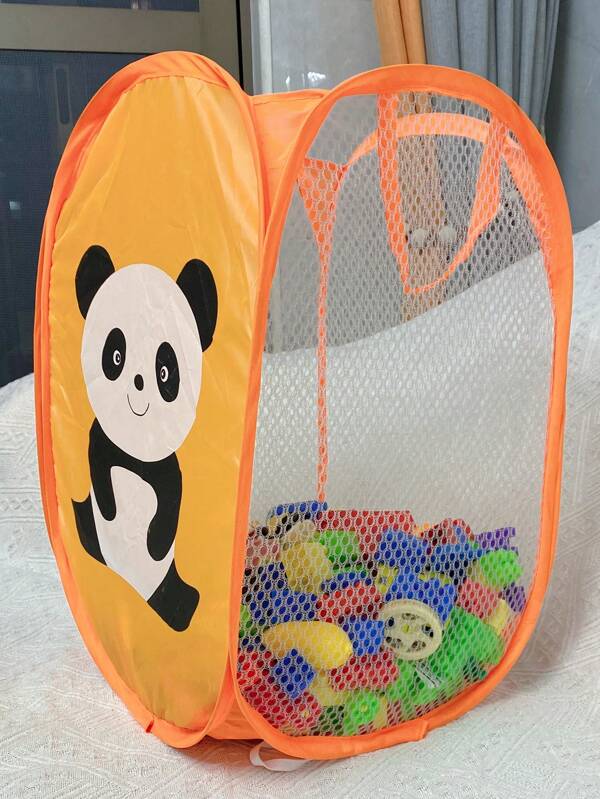 1pc Large Size Laundry Basket For Dirty Clothes, Foldable Baby Room Storage Basket, Doll Classification Storage Bin, Suitable For Storing Newborn Clothes, Doll, Plush Dolls, Ocean Balls, Building Blocks, Foldable, Popup, Mesh Laundry Basket With Ventilation, Sturdy, Foldable And Space Saving Design, Suitable For Laundry And Storage Of Newborn Supplies, Easy To Carry, Foldable Popup Mesh Travel Basket Love Valentine