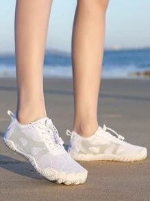 2024 Đúng mốt Giày thể thao Đối với Cặp đôi Thích hợp Đối với Đi bộ du lịch , Thể thao dưới Nước , bờ biển - trắng - Xem 3