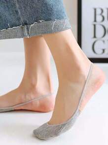 4pcs Women's Summer Lace Invisible Strap Women's Boat Socks - Multicolor - View 3