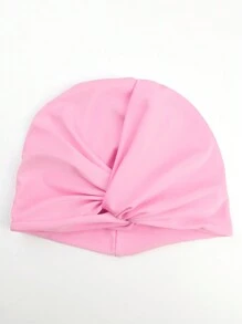 Touca de Natação Sólida com Design Franzido, Moda Plus Size, Essenciais de Praia, Acessórios de Praia, Boia de Piscina