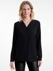 Women Blouses - 黑色 - 查看 1