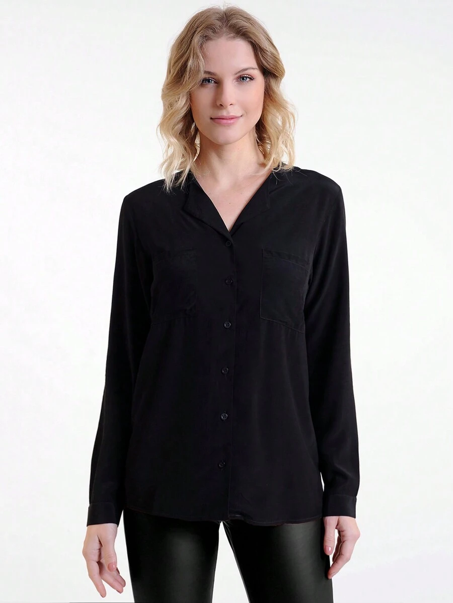 Women Blouses - 黑色 - 查看 1