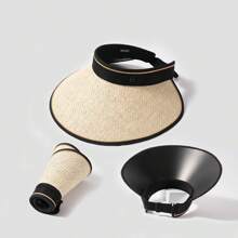Summer Wide Brim Sun Hat For Women With Uv Protection, Breathable Outdoor Cycling Cap To Shield The Face And Block Sunlight Skull Skeleton - Empty Top - View 23