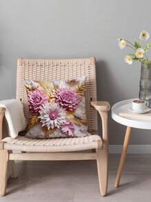 1個/件3d花卉系列數字印花枕套