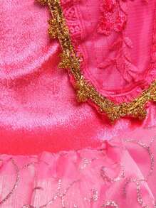 Young Girl Princess Style Formal Dress - Multicolor - View 3