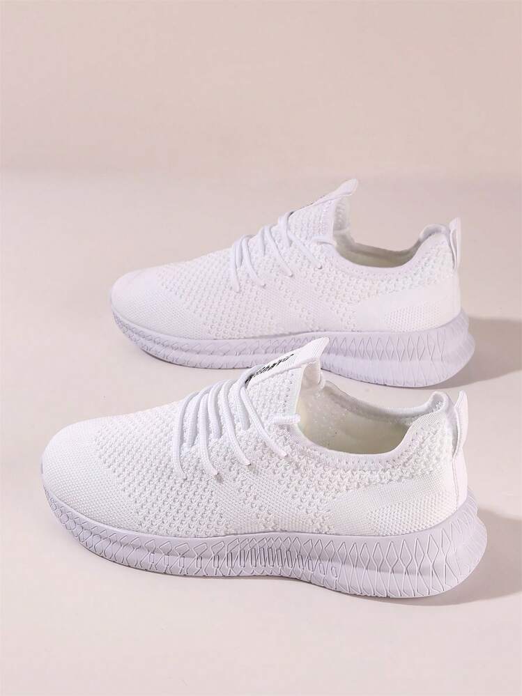 Damenmodische Sneakers Bequeme Minimalistische Lässig Schuhe Im Freien Leichte Laufschuhe Aus Mesh Atmungsaktive Wanderschuhe Weiß - Weiss - Übersicht 1