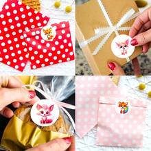 500張/捲圓形動物貼紙,8種狐狸卡通貼紙適用於儲物修整標籤,信封密封貼,賀卡和禮品包裝 - 彩色 - 查看 7