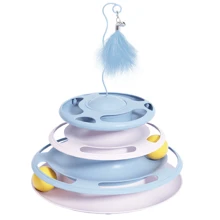 Pet Flying Saucer Cat Turntable Toy, Cat Play Disk, Interactive Feeding Turmtable With Snack Leakage Design - Multicolor - View 7