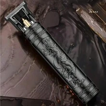 男士髮型修剪器，專業髮型修剪器零距離T形刀片修剪器無線可充電邊緣修剪器電動鬍鬚修剪器剃鬚刀剪髮套裝-男性禮物 - 黑色 - 查看 11