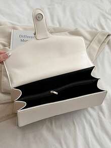 Túi đeo vai dây xích thời trang mới, kiểu dáng thời trang và đa năng, túi đeo chéo nhiều lớp sức chứa lớn dành cho nữ - trắng - Xem 6