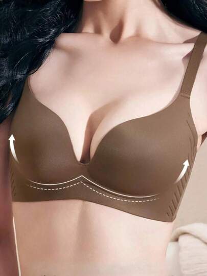Women's Minimalist Elegant Seamless Comfortable Bra, Lift & Smooth Side-Boob With Adjustable Non-Slip Straps