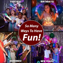 JOESTAR Set Of 6 Fiber Optic Rods With 3 Flashing Rod Modes For Lighting Colors And 7 Dark Flashing Rod Modes For Lighting Birthdays And Parties - Multicolor - View 7