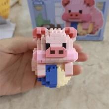 1 pièce de blocs de construction de la série animale DIY, blocs de construction de porc mignons, cadeau d'anniversaire, mini blocs de construction, décoration de bureau, soulagement de la pression, soulagement du stress, blocs de construction mignons, collection de blocs de construction. Emballage aléatoire, décoration de collection de maison, poupée d'assemblage, ornement de bureau, cadeaux d'ornements de bureau, jouet de puzzle de blocs de construction, créez votre propre collection d'animaux de compagnie. Cadeau créatif de la Saint-Valentin.