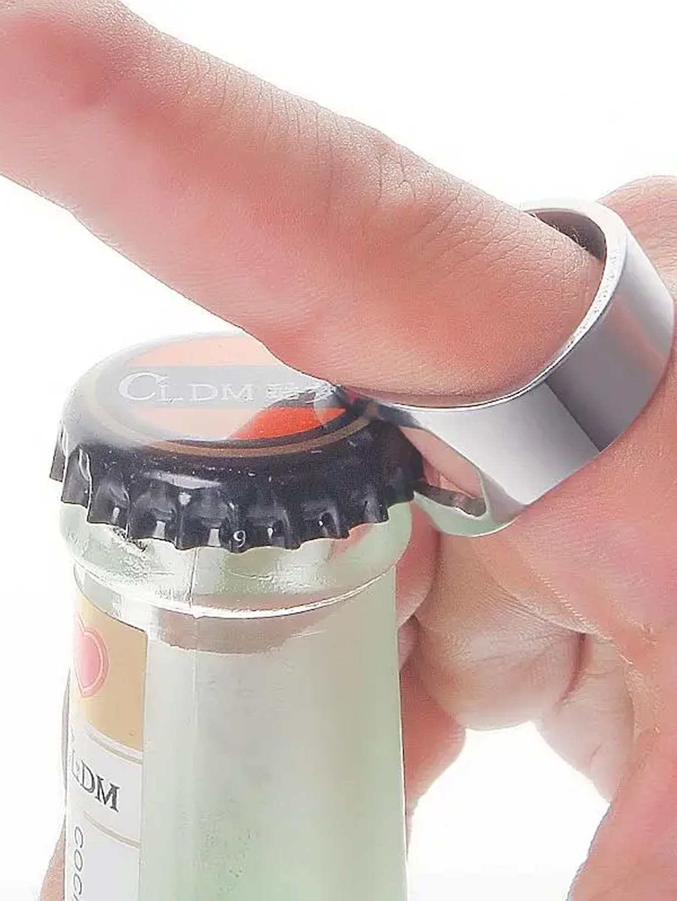 1pc 22mm Portable Mini Ring Beer Bottle Opener Stainless Steel Finger ...
