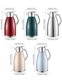 1入2.3L 304不銹鋼真空熱水瓶保溫杯，適合家庭、辦公室、露營和商務禮品 - 銀色 - 查看 2