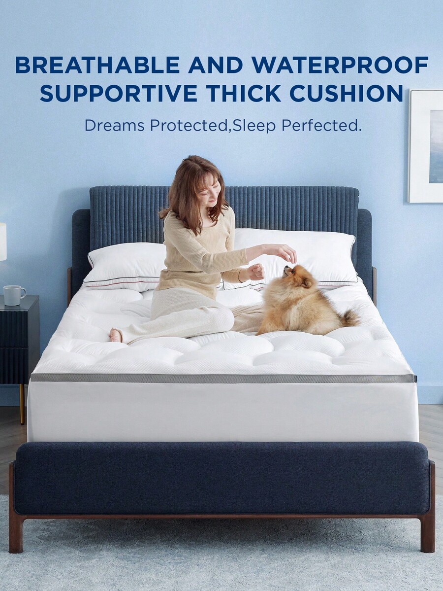 Mattress Topper Waterproof Pillow Top Mattress Protector Extra Thick With 821" Deep Pocket